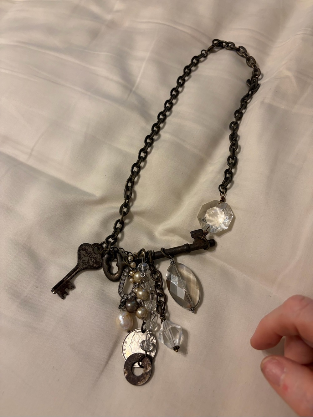 Commissioned piece from a local artist - vintage, repurposed items EUC